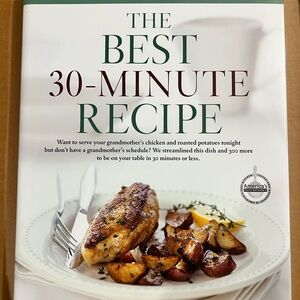 White and Green Kitchen Cookbook for Quick Meals